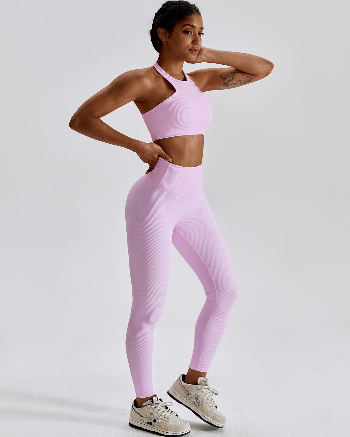 Erin Seamless Scrunch Leggings - Pink