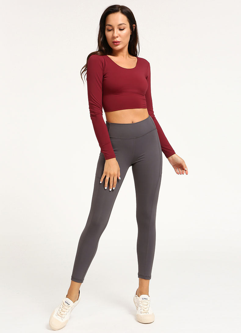 React LUXE PRO Sports Crop - Ruby