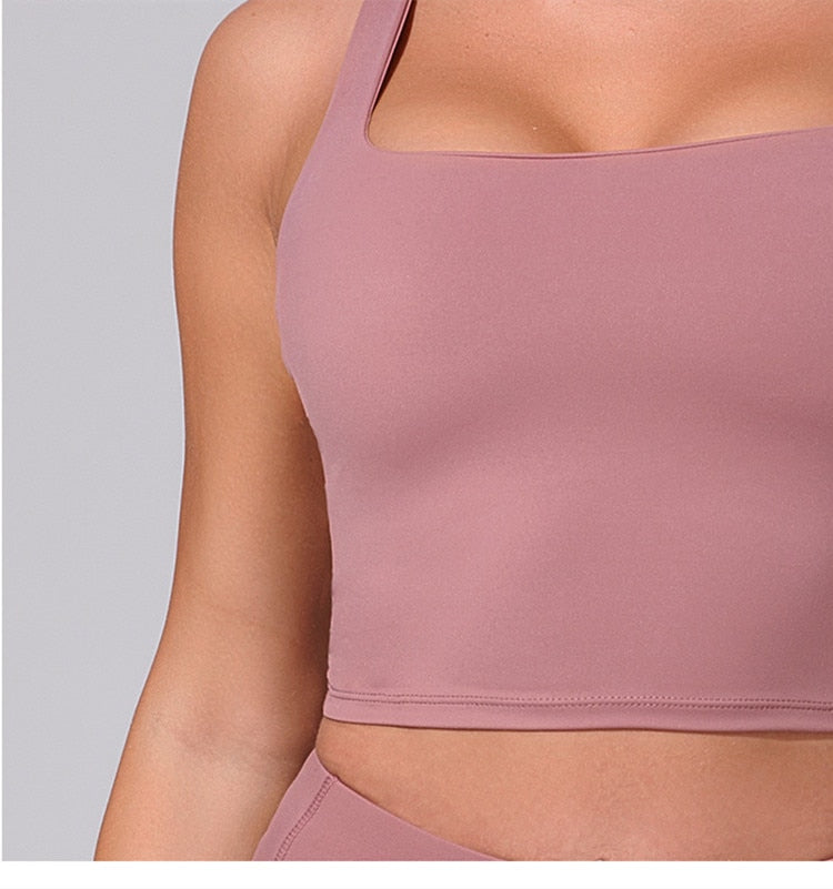React LUXE Sports Crop - Berry