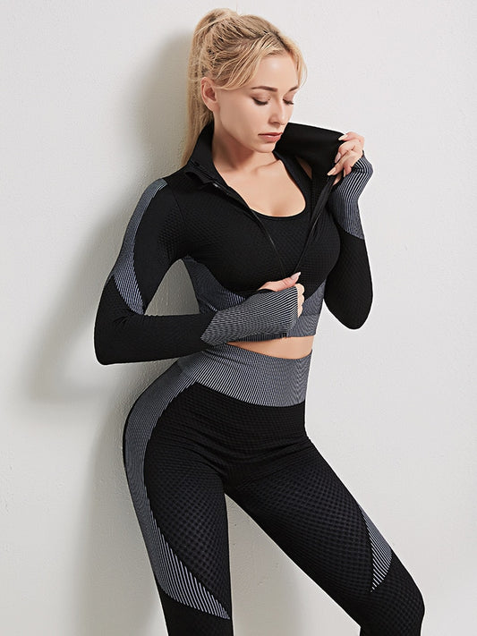 React MOMENTUM Zip Crop - White/Black