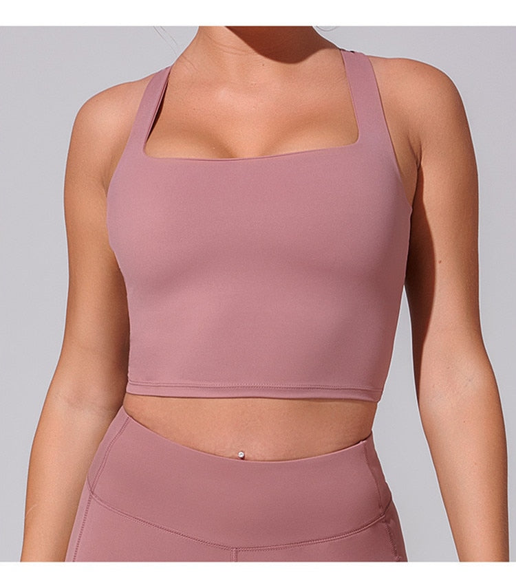 React LUXE Sports Crop - Berry