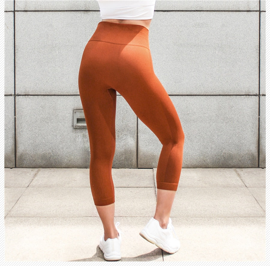 React Seamless 3/4 Legging - Orange