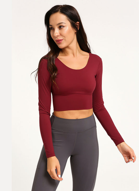 React LUXE PRO Sports Crop - Ruby