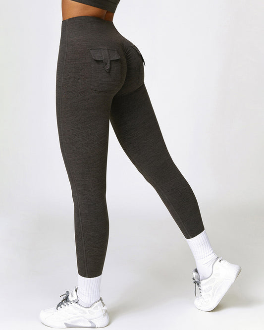 Jemma Seamless Pocket Leggings - Black