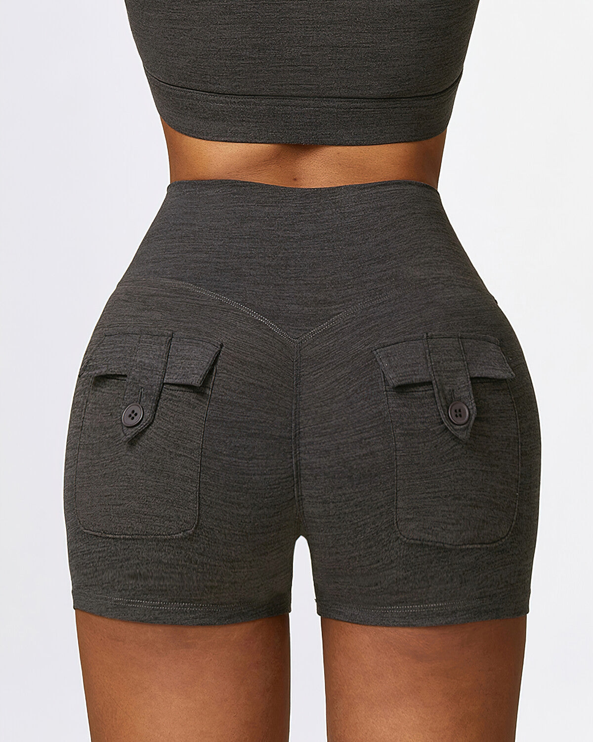 Jemma Seamless Pocket Shorts - Black