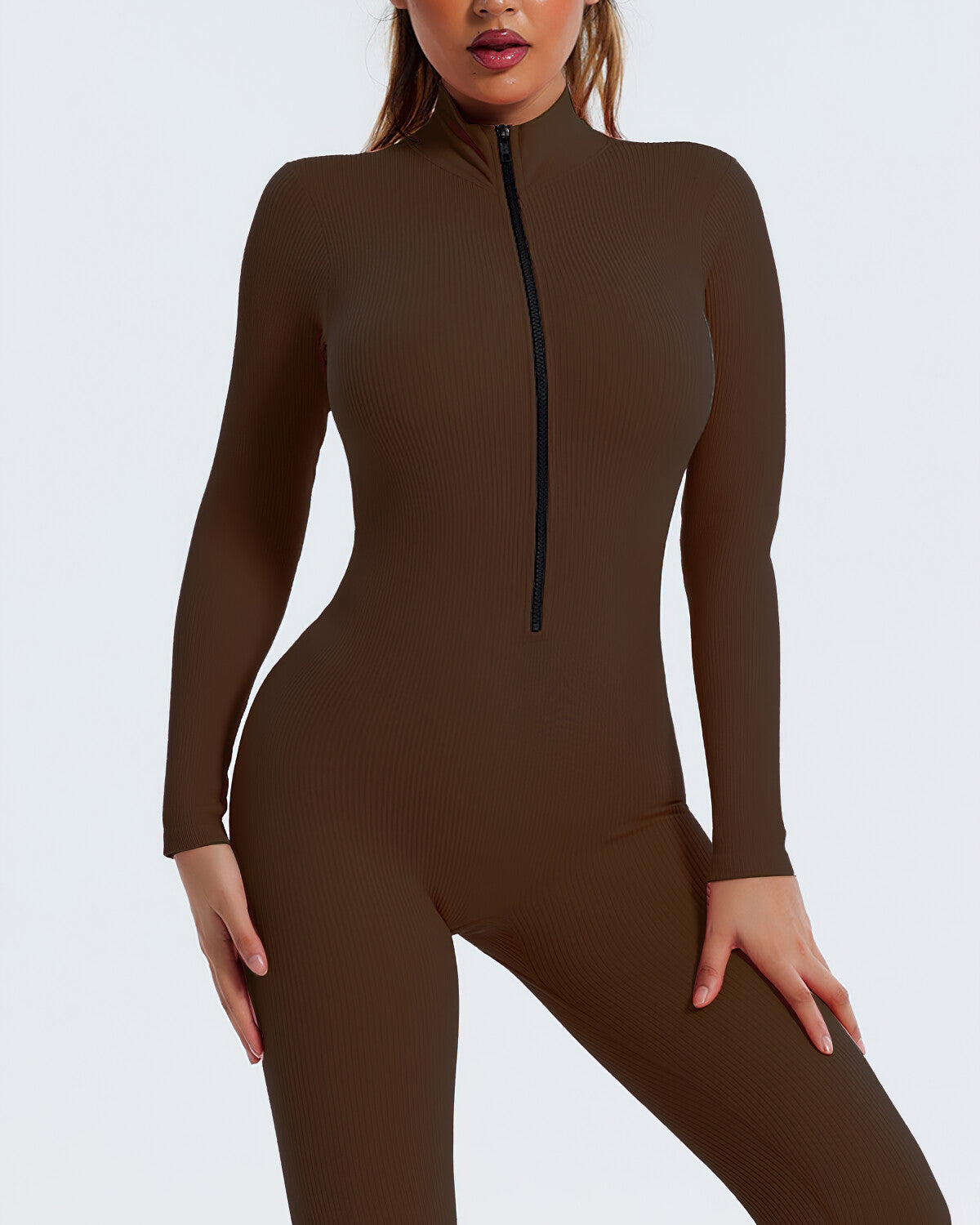 Katy Seamless Jumpsuit - Brown