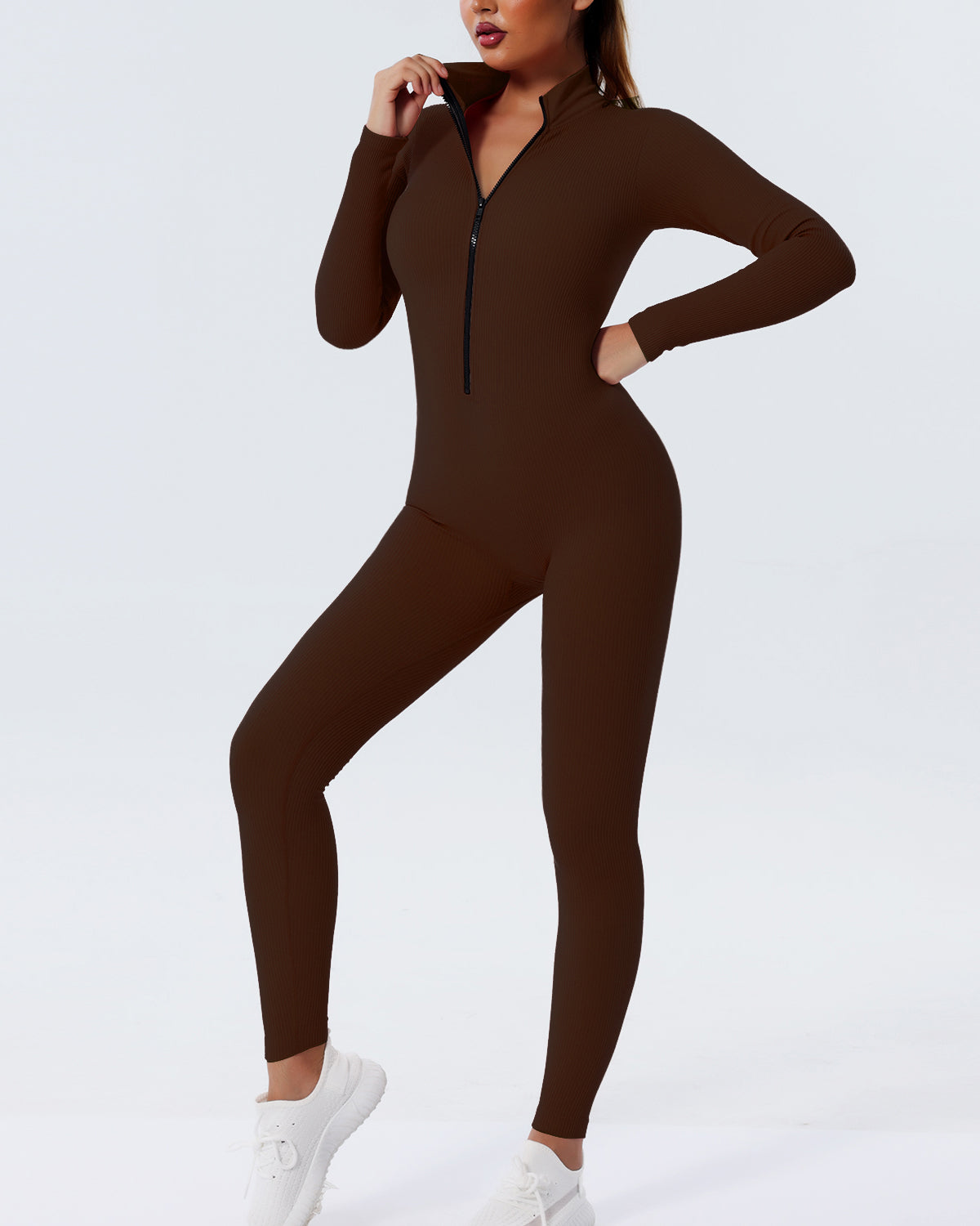 Katy Seamless Jumpsuit - Brown