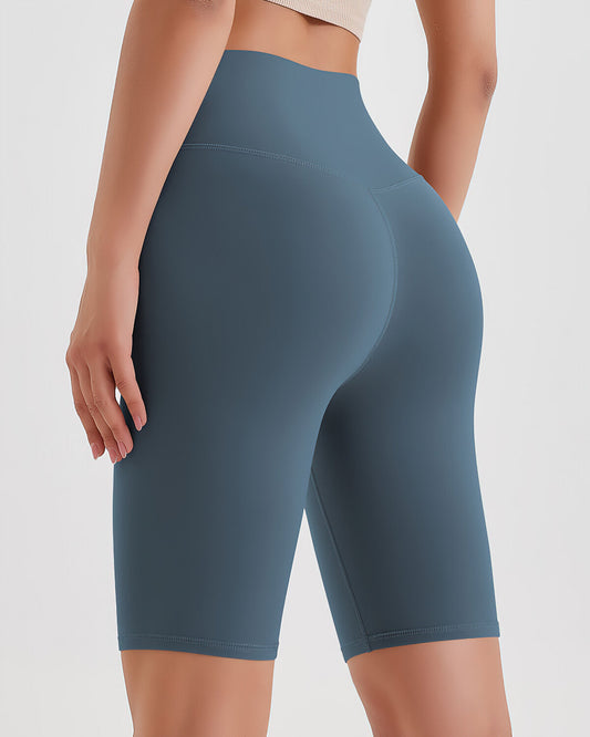 Lara Seamless Biker Shorts - Blue Bayoux