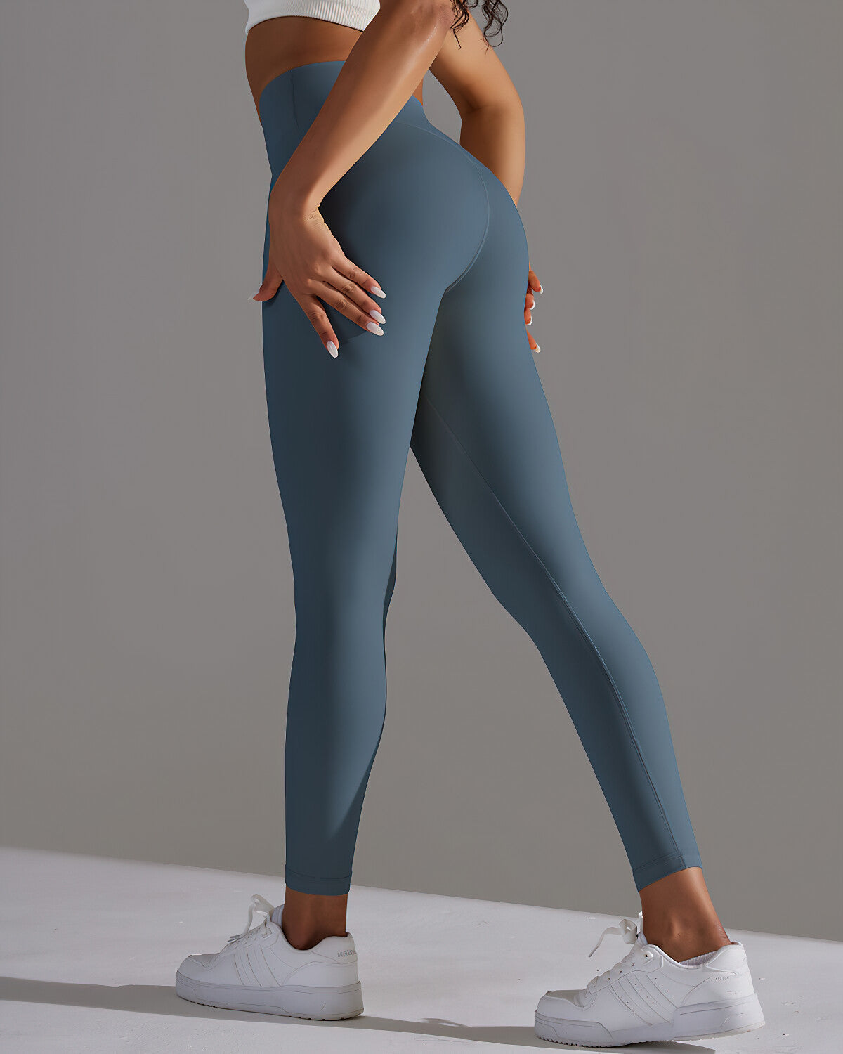 Lara Seamless Leggings - Steel Blue