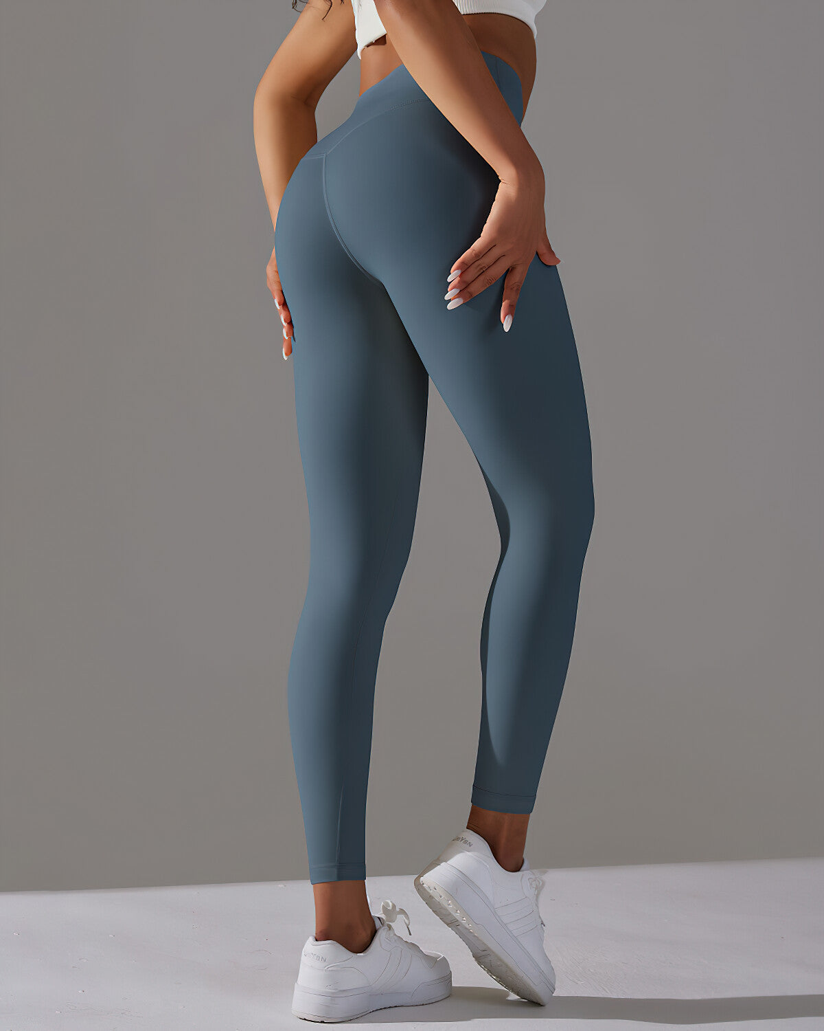 Lara Seamless Leggings - Steel Blue