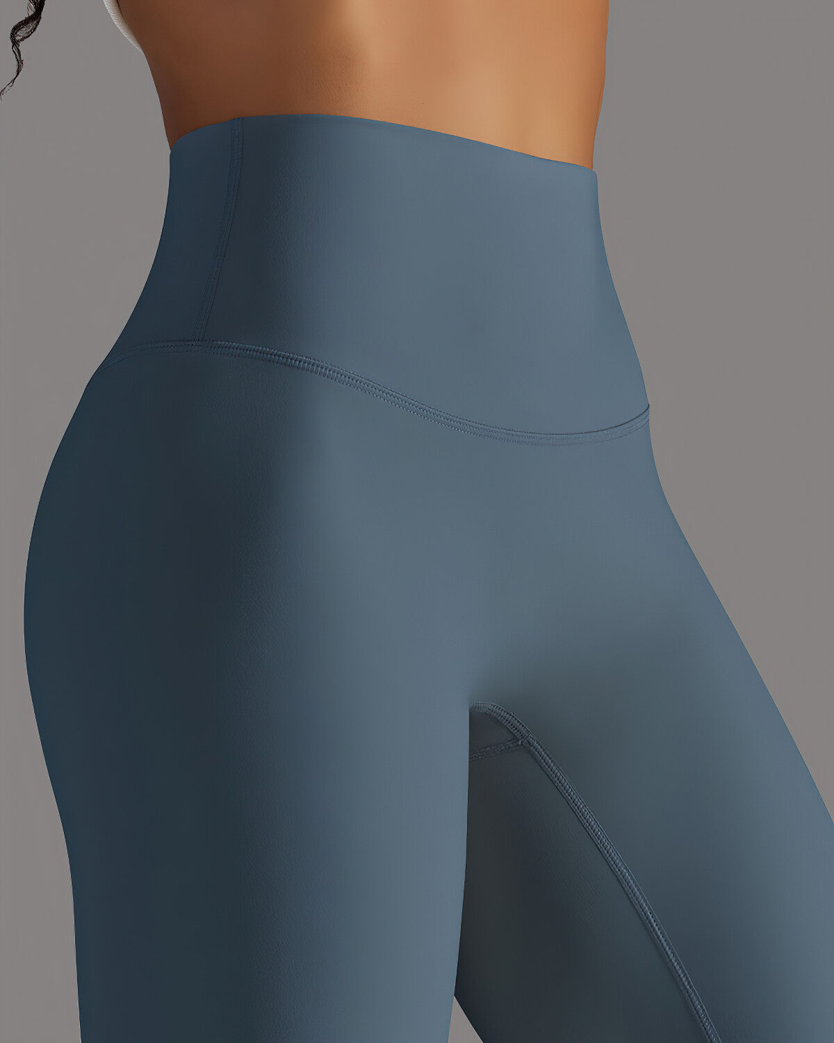 Lara Seamless Leggings - Steel Blue