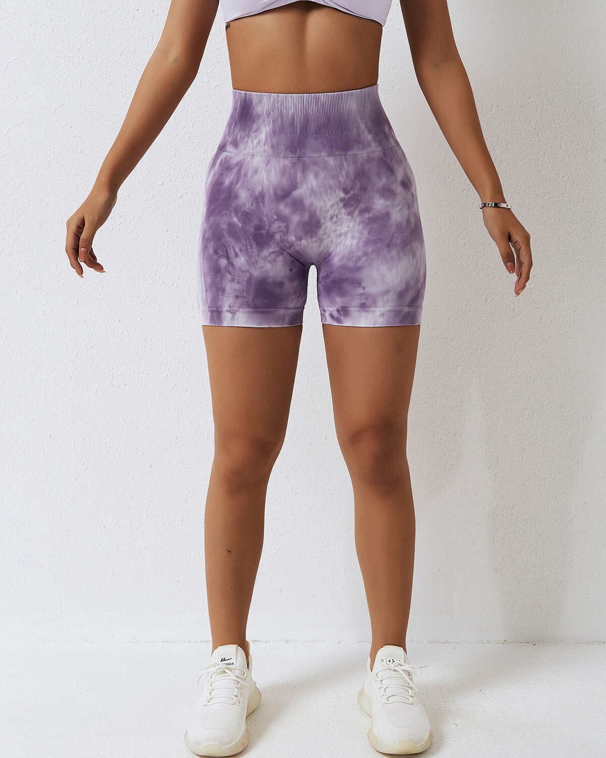 Leslie Seamless Scrunch Shorts - Purple