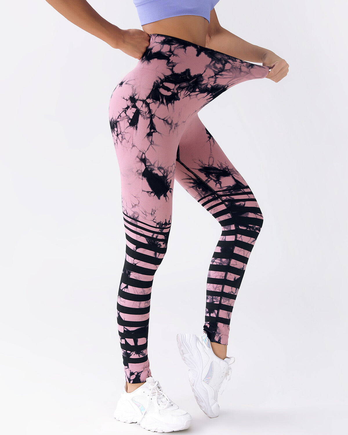 Mavis Seamless Scrunch Leggings - Pink