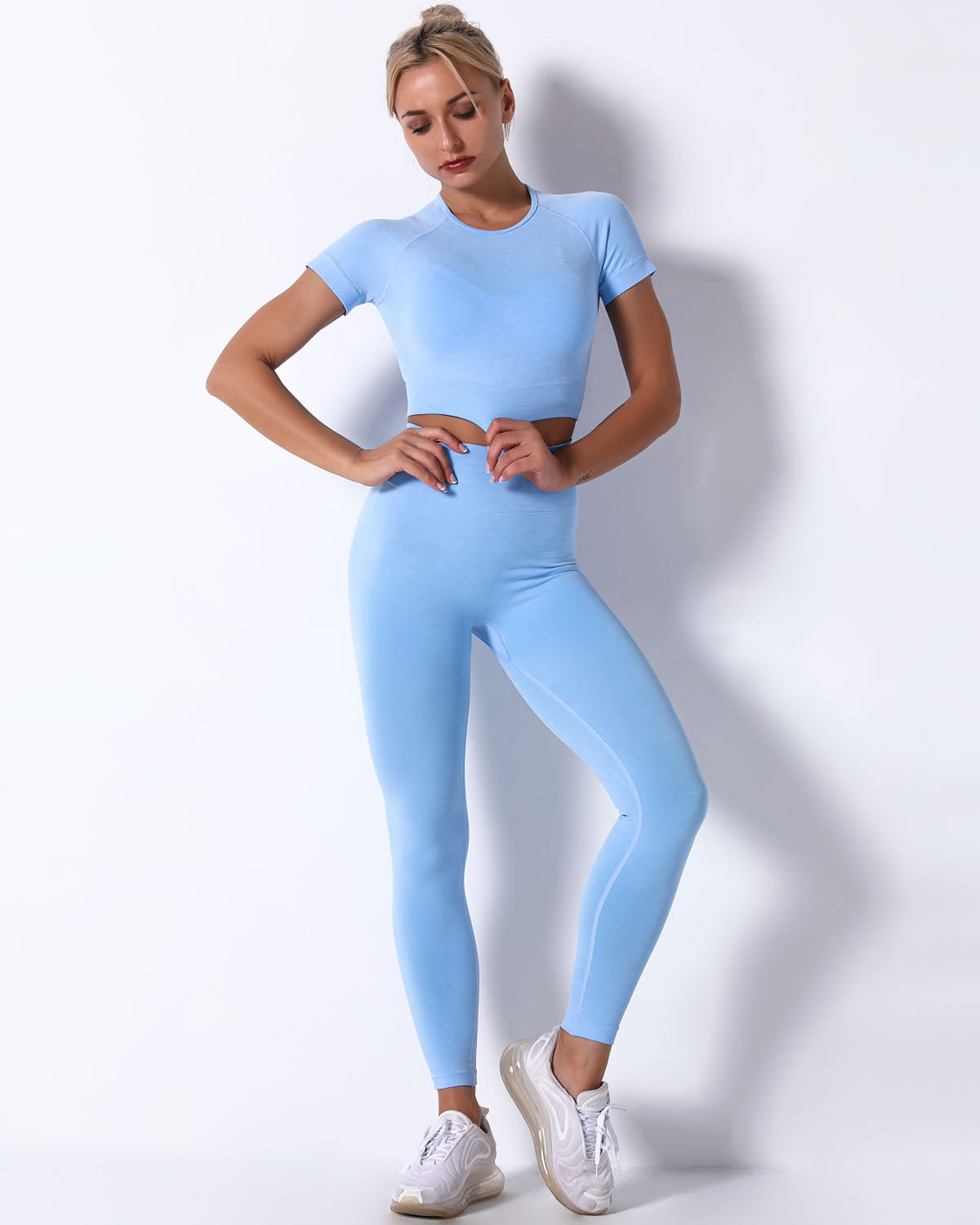 Mikaela Seamless Leggings - Blue – React Activewear