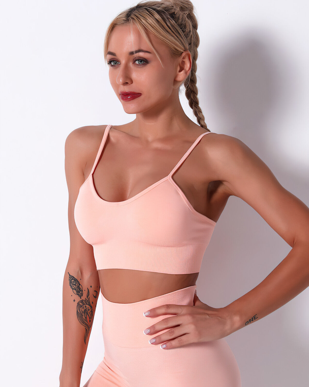 Mikaela Sports Bra - Peach