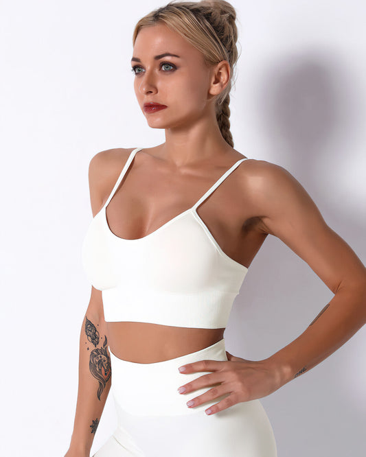 Mikaela Sports Bra - White