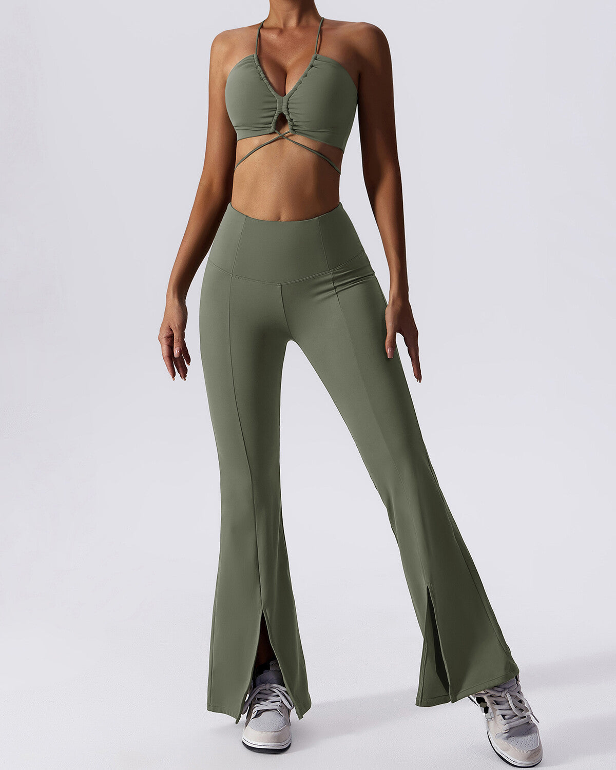 Nellie Flare Leggings - Green