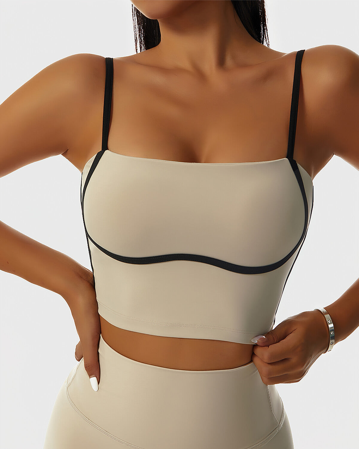 React Lesly Crop Top - Beige