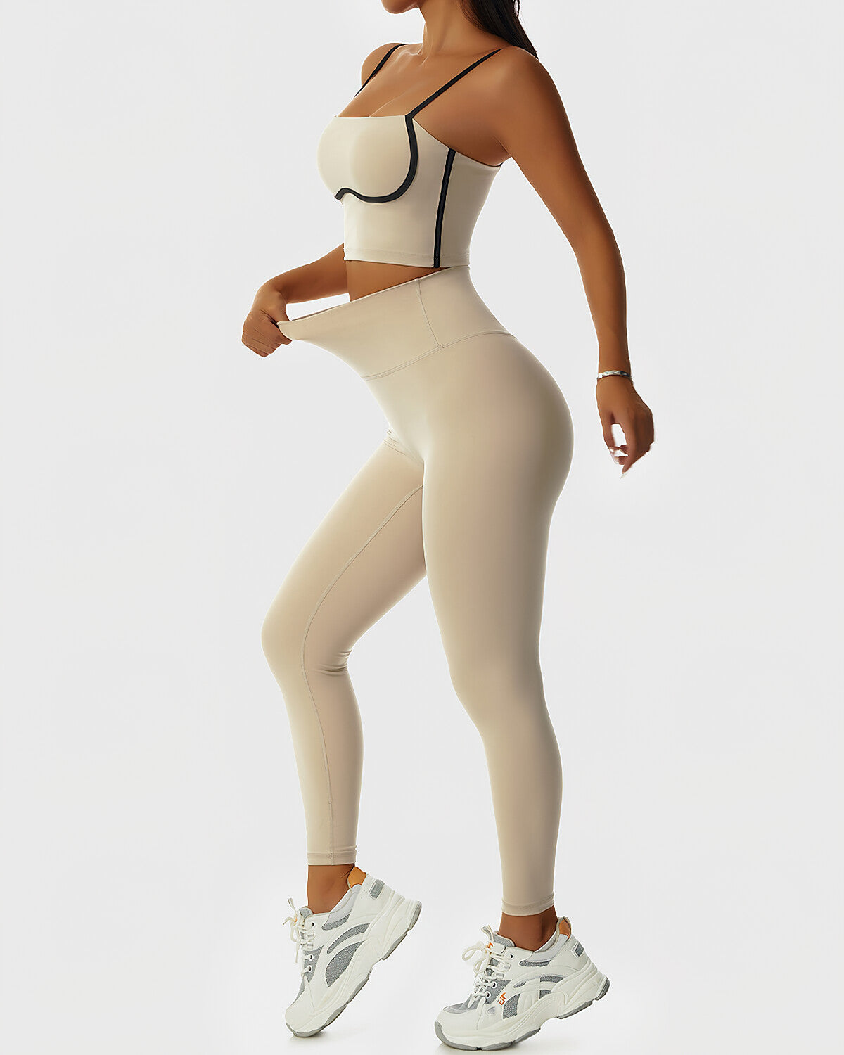 React Lesly Crop Top - Beige