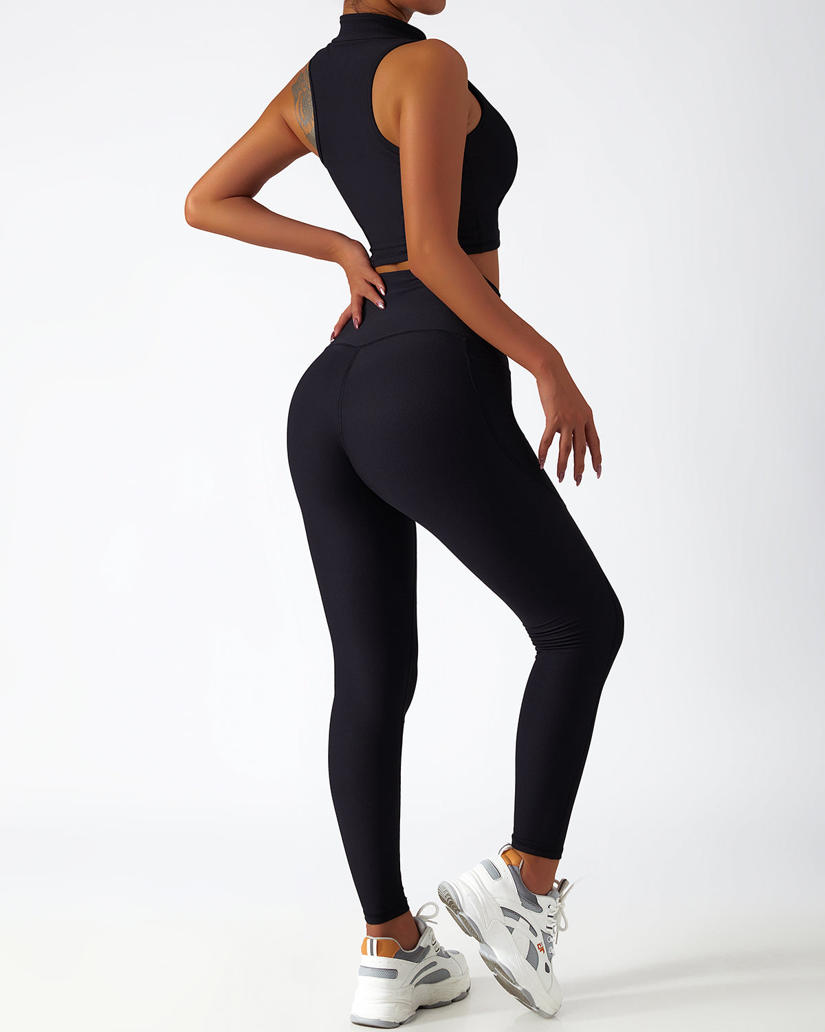 React Seamless Pocket Legging - Black