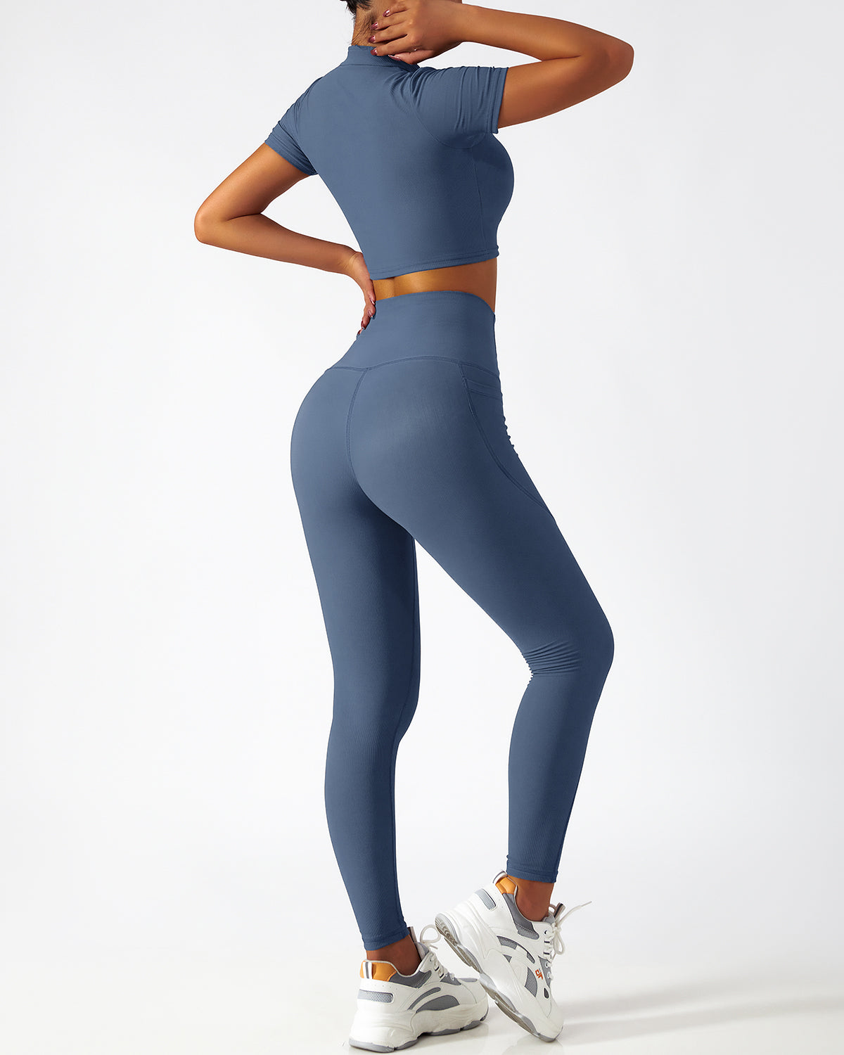 React Seamless Pocket Legging - Blue