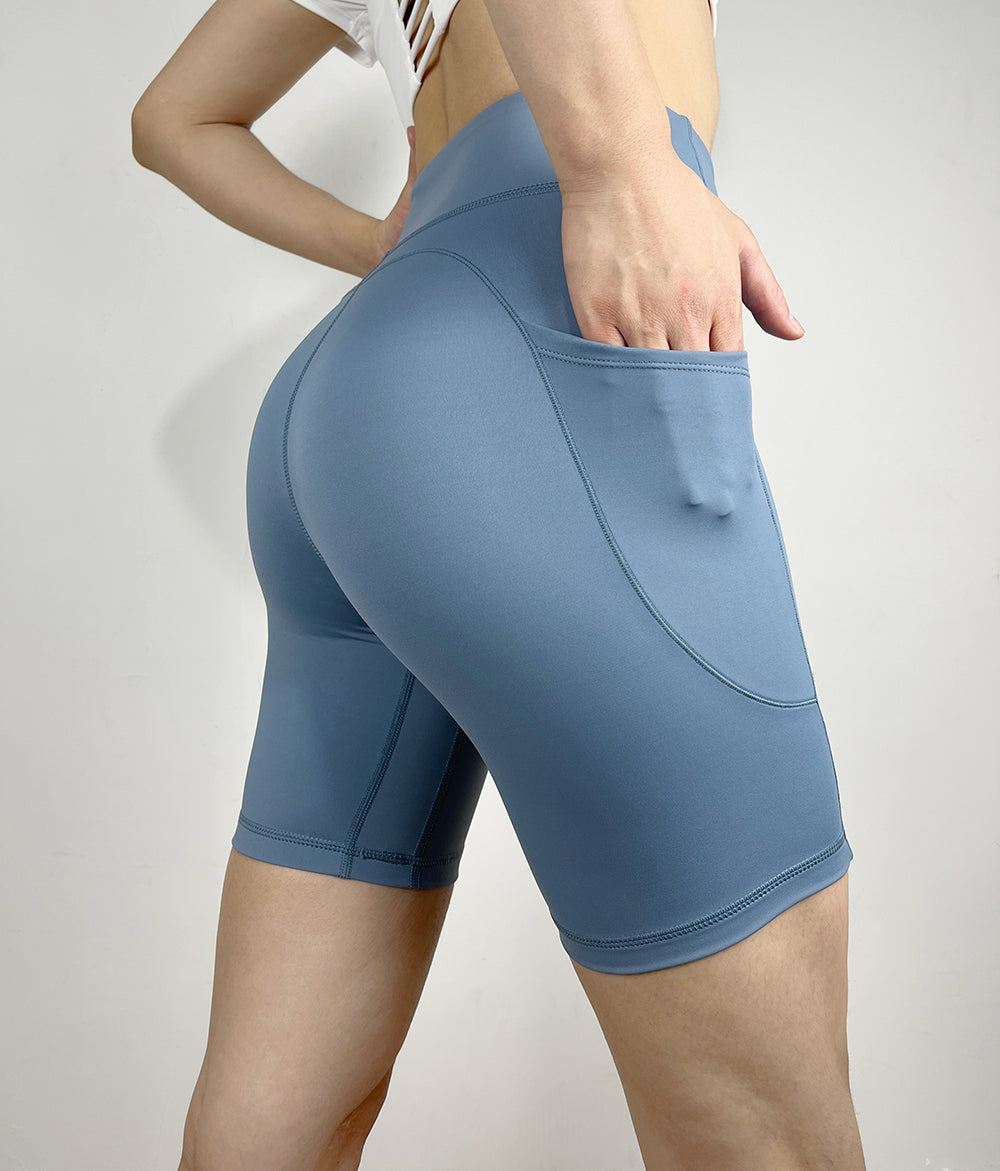 React LUXE Pocket Shorts - Light Blue