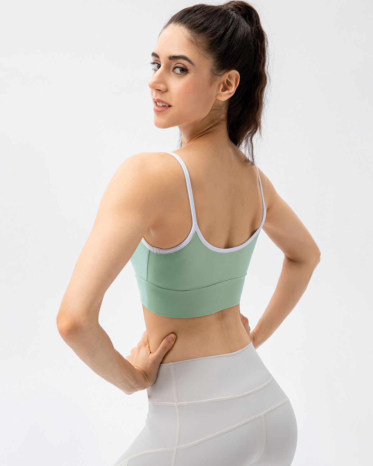 React Sarah Sports Bra - Light Green