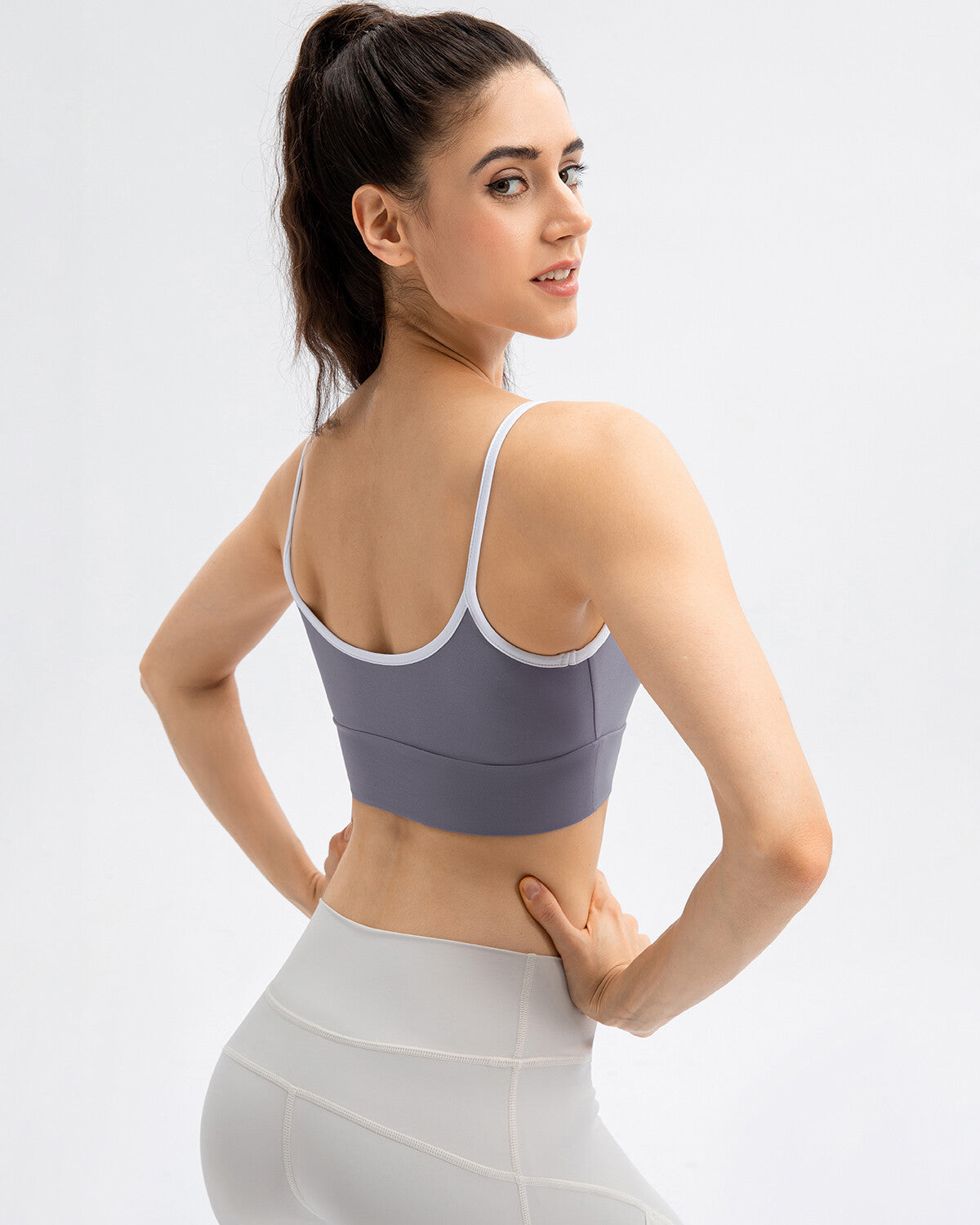 React Sarah Sports Bra - Purple Grey