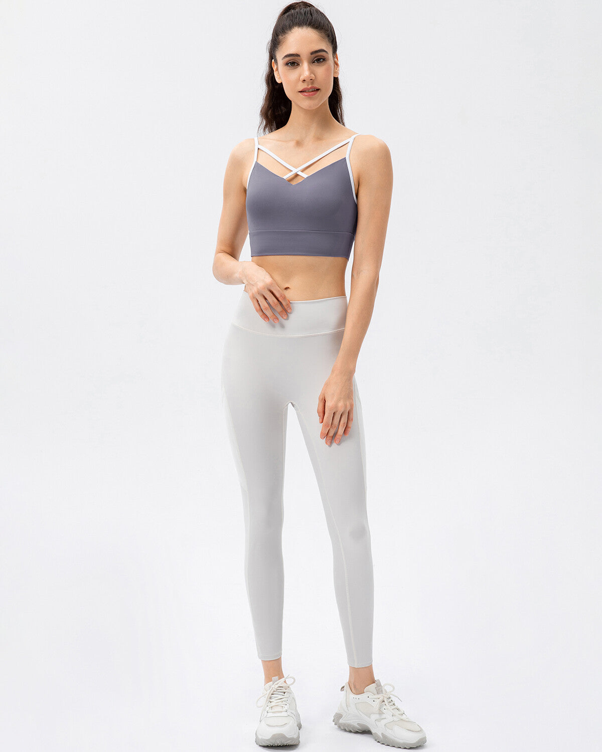 React Sarah Sports Bra - Purple Grey