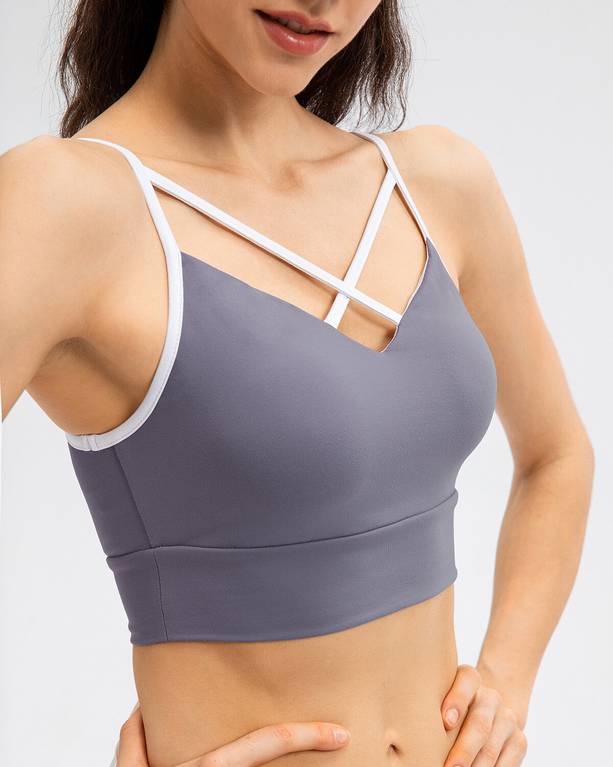 React Sarah Sports Bra - Purple Grey