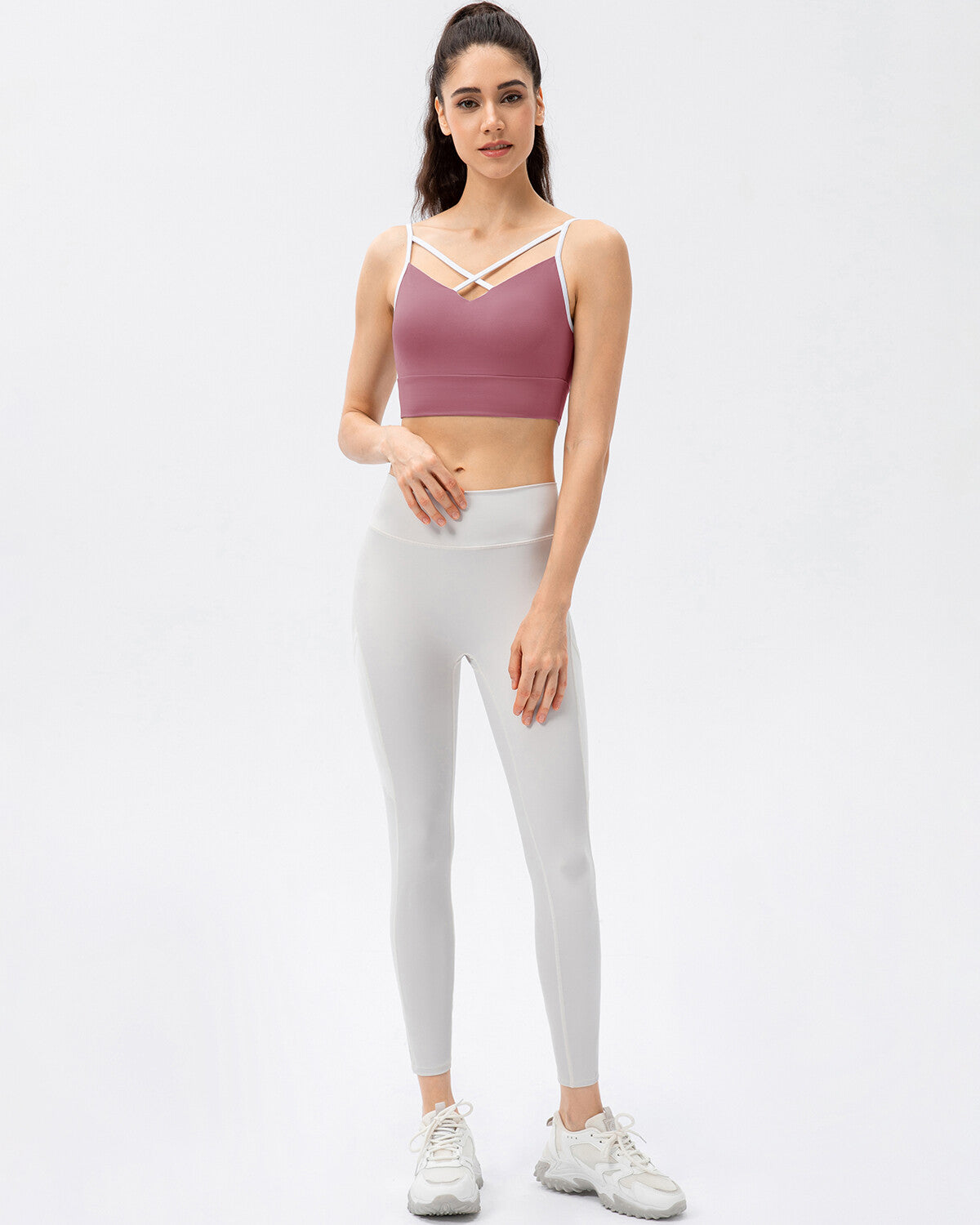 React Sarah Sports Bra - Red Purple