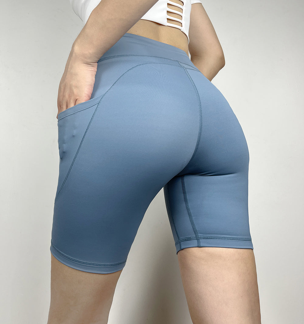 React LUXE Pocket Shorts - Light Blue