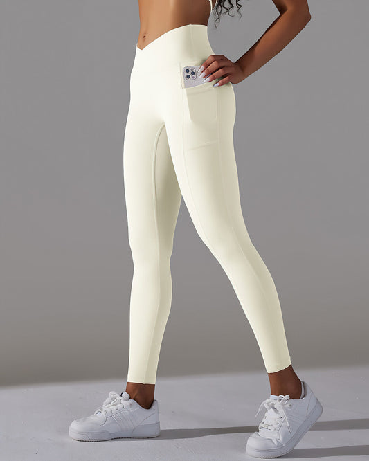 Selene Seamless Pocket Leggings - Beige