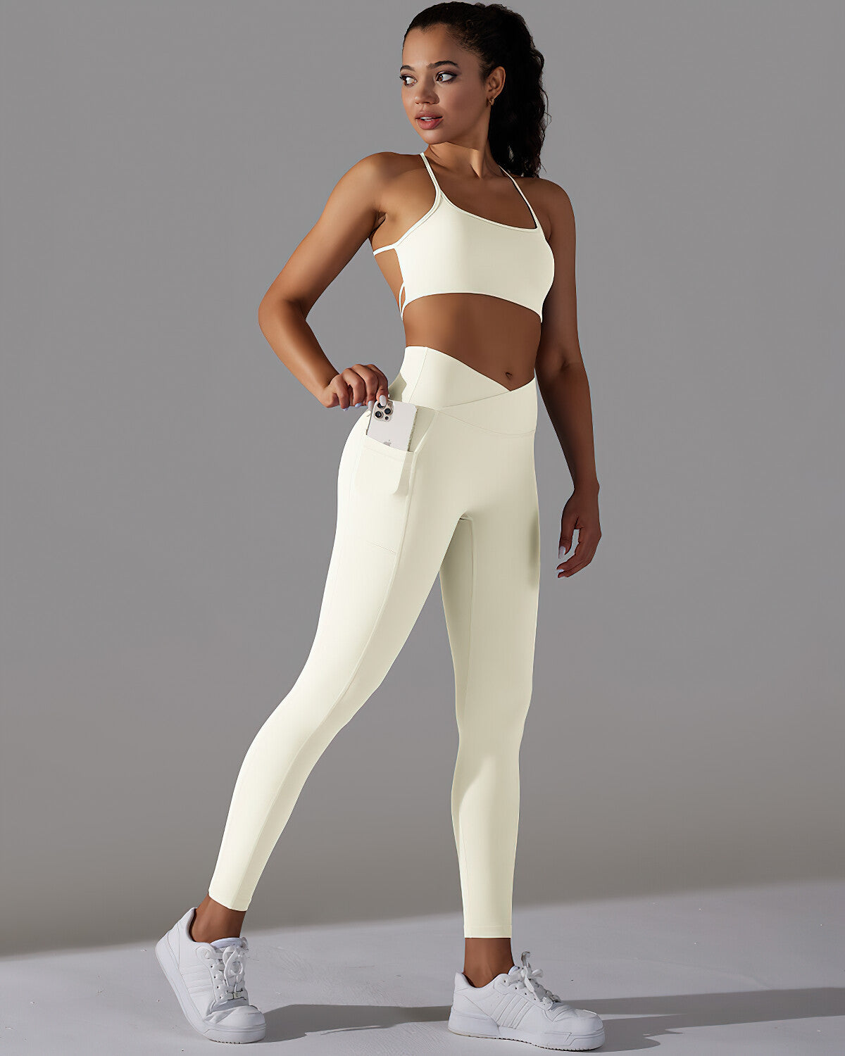 Selene Seamless Pocket Leggings - Beige