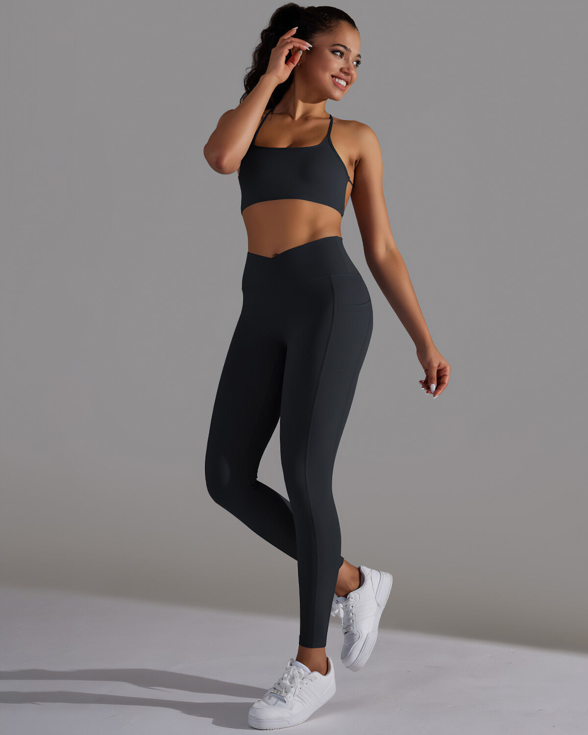 Selene Seamless Pocket Leggings - Black