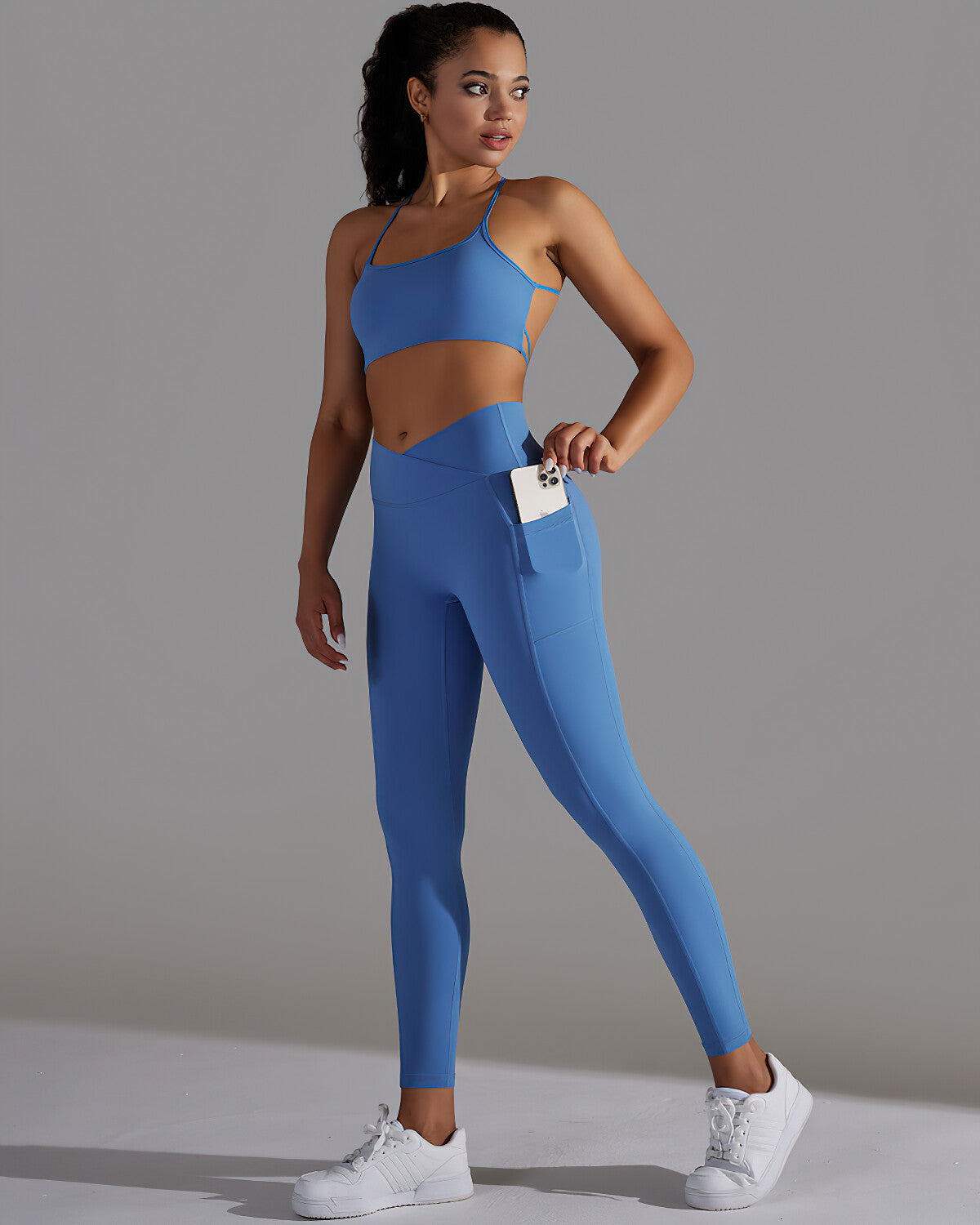 Selene Seamless Pocket Leggings - Blue