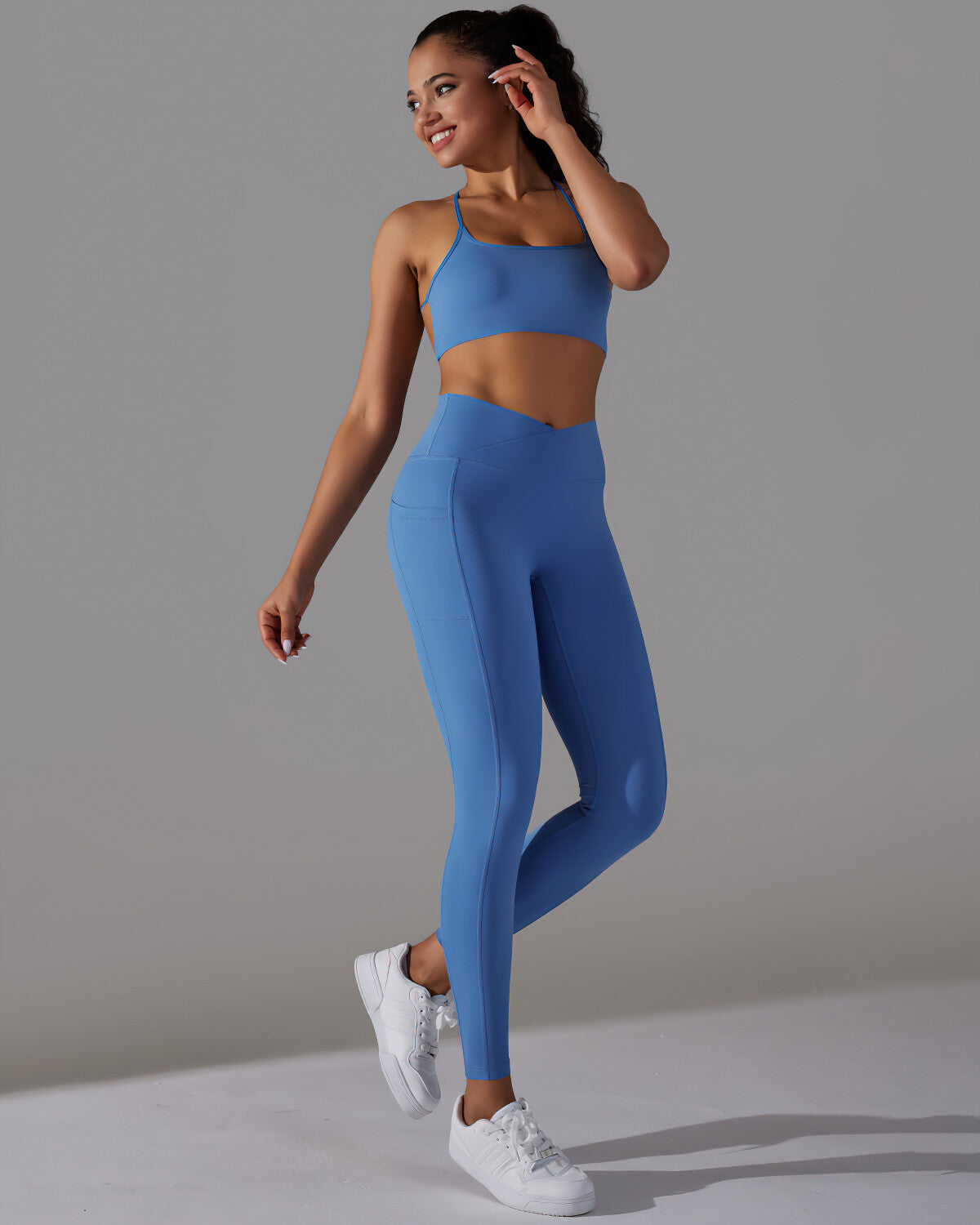 Selene Seamless Pocket Leggings - Blue