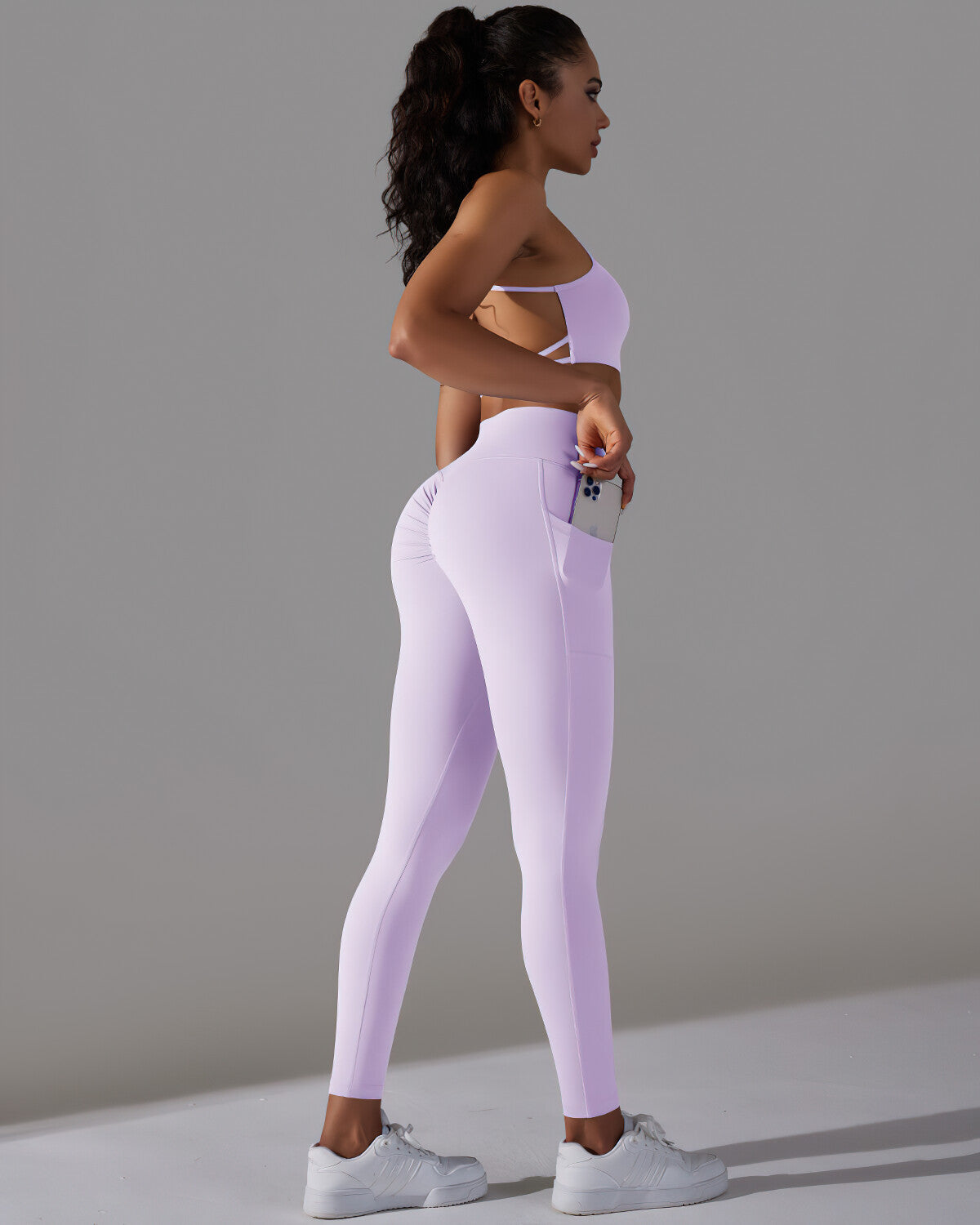 Selene Seamless Pocket Leggings - Purple