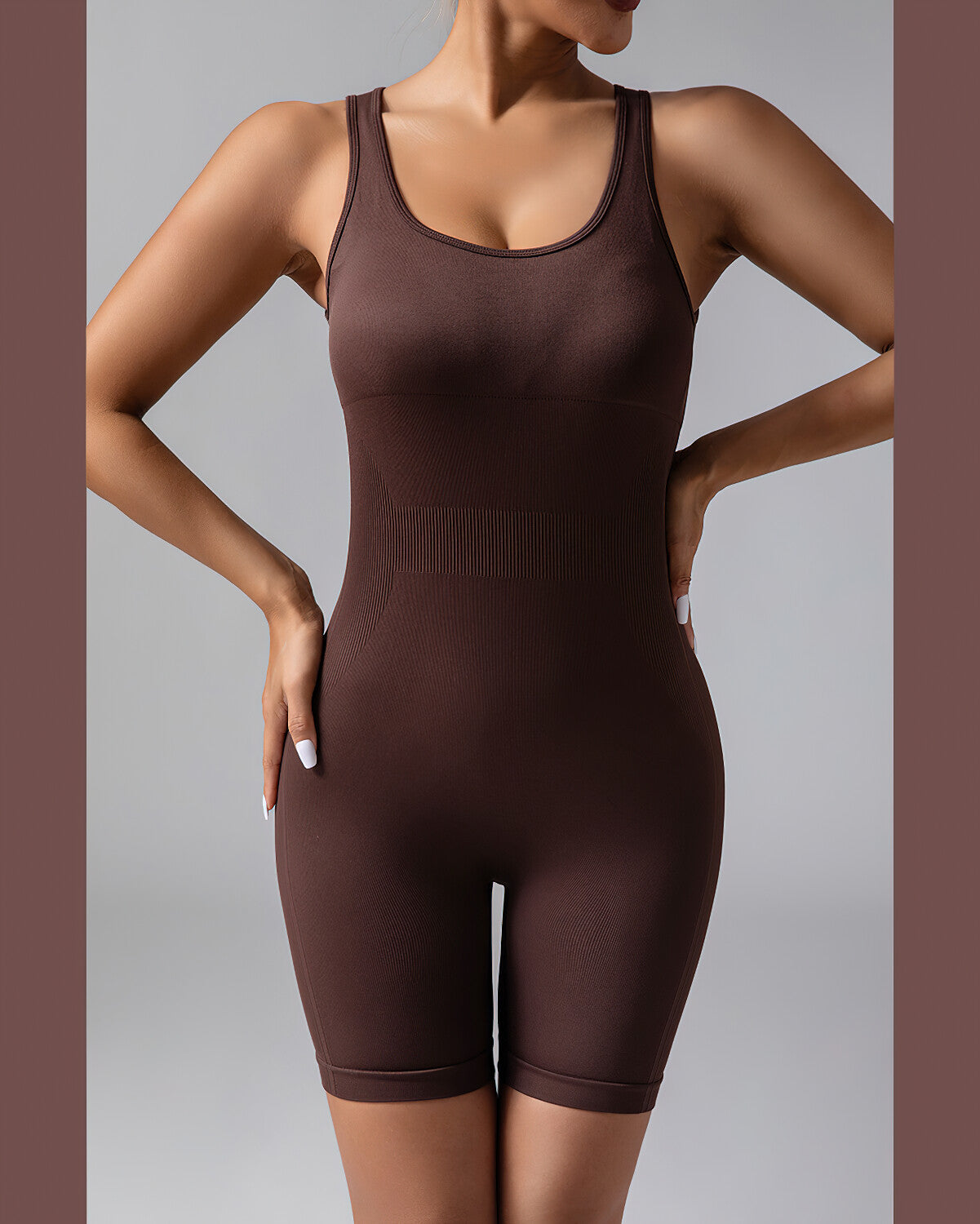 Wrenlee Seamless Jumpsuit - Brown