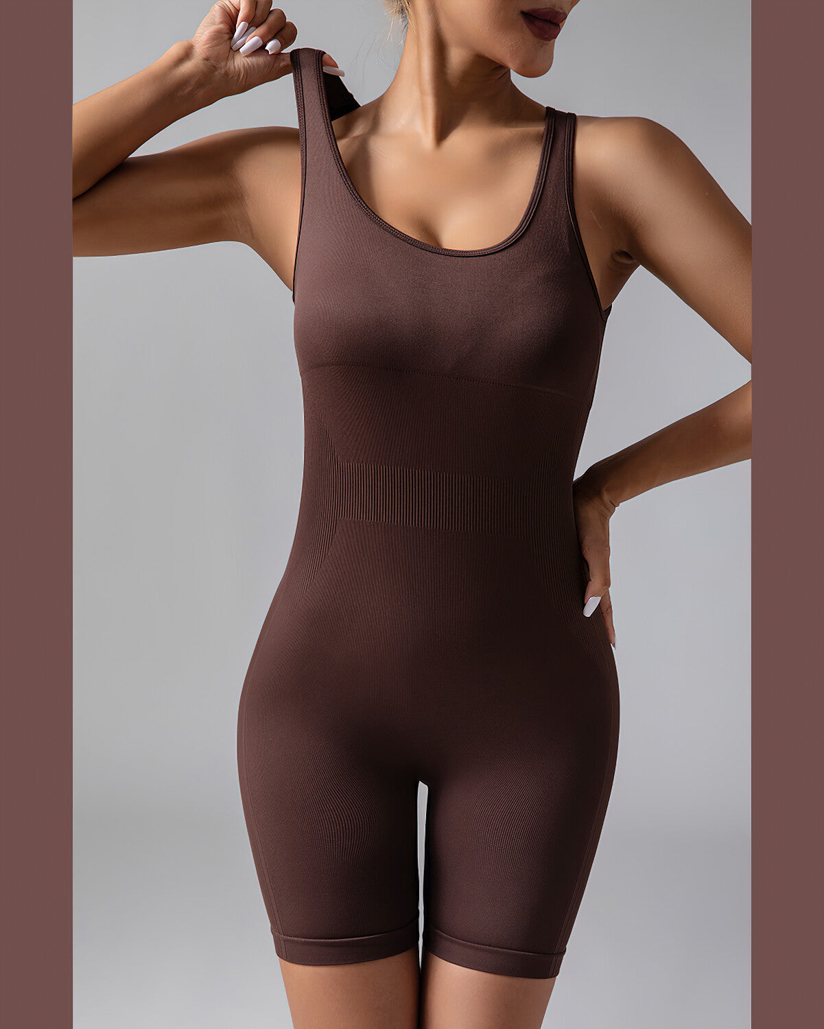 Wrenlee Seamless Jumpsuit - Brown