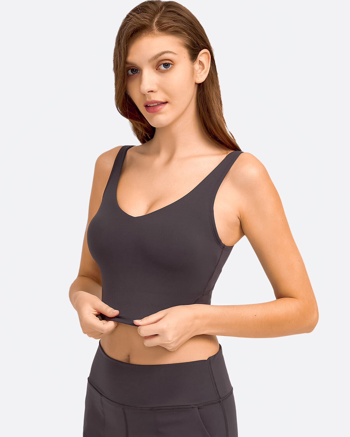 Zinnie Crop Top - Dark Taupe