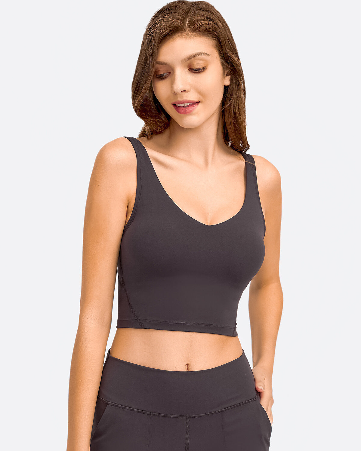 Zinnie Crop Top - Dark Taupe