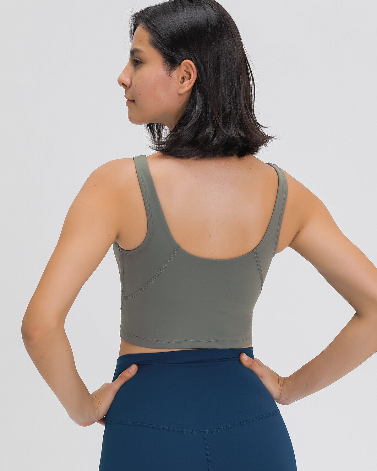 Zinnie Crop Top - Moss Green