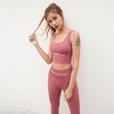React Seamless 'Never Give Up' Series Legging - Pink