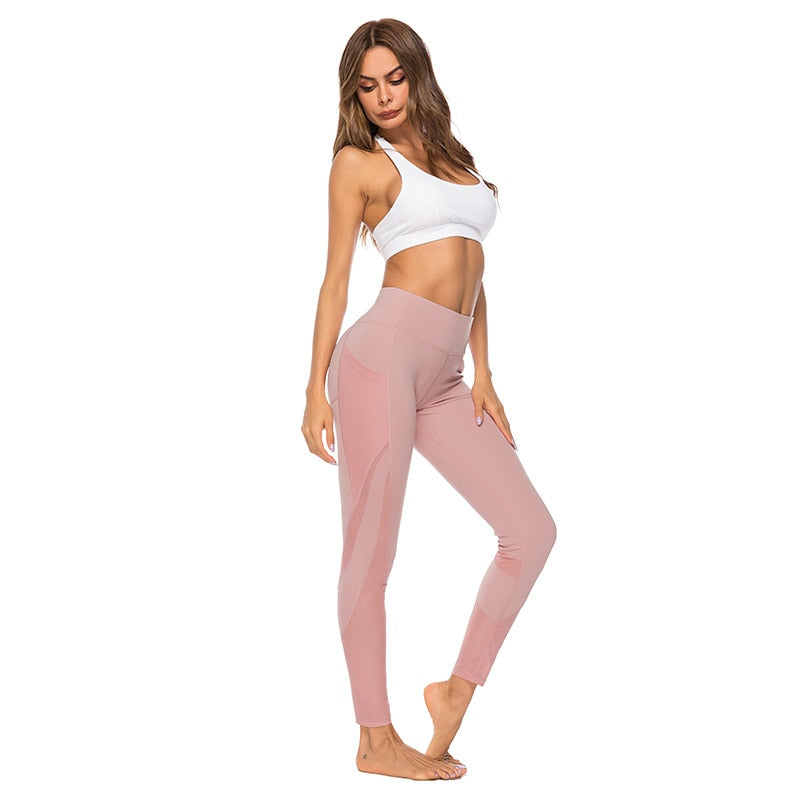 React LUXE Mesh Legging - Pink