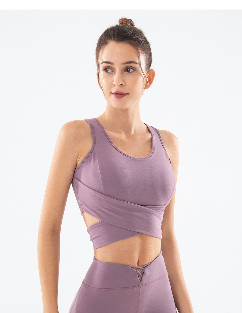 React LUXE CHARGE Sports Crop - Purple