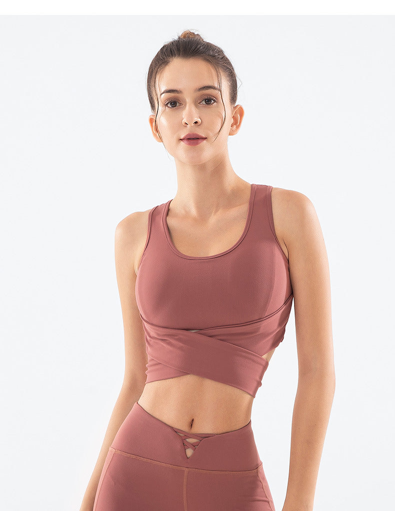 React LUXE CHARGE Sports Crop - Brick Red