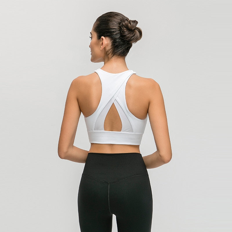 React Premium Seamless Sports Crop - White