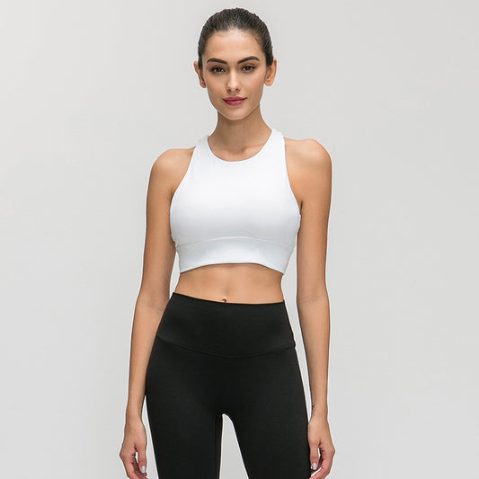 React Premium Seamless Sports Crop - White