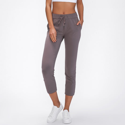 React PREMIUM Cropped 3/4 Sports Jogger - Grey